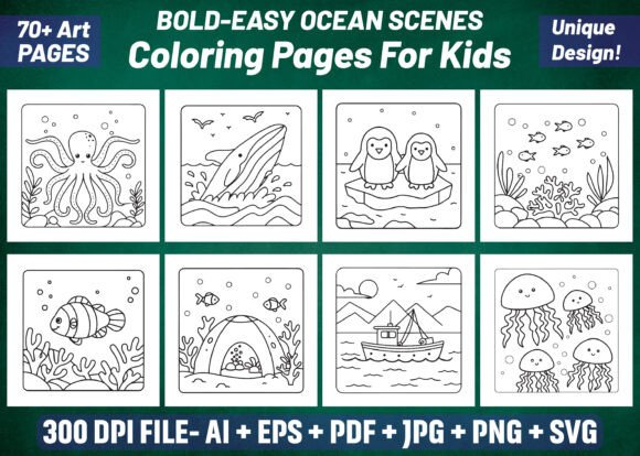 70 Bold Easy Ocean Scene Coloring Pages Graphics