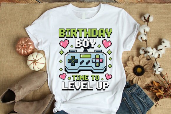 Birthday Boy Time to Level Up Graphics