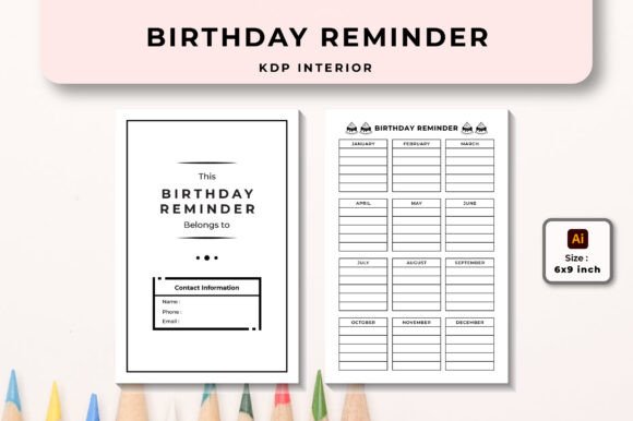 Birthday Reminder Tracker–KDP Interiors Graphics