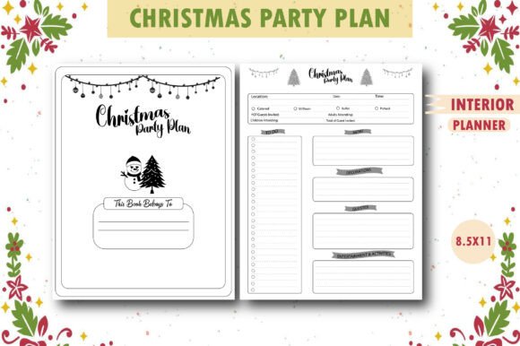 Christmas Party Plan Interior: Graphics for KDP Interiors