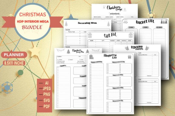 Christmas Planner Mega Bundle Interior