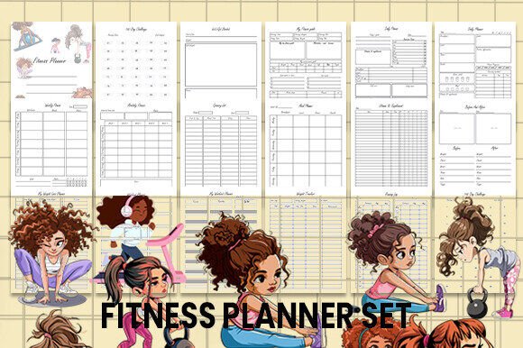 Fitness Planner Graphics for Kdp Interiors