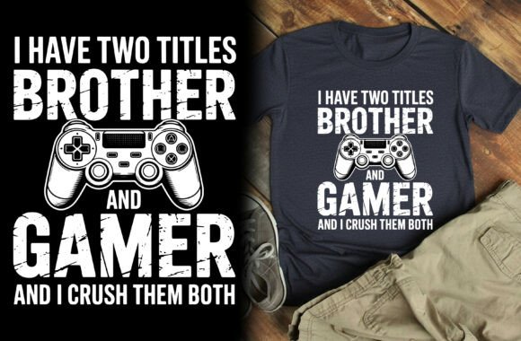 Gamer Typographic T-Shirt Design Vector