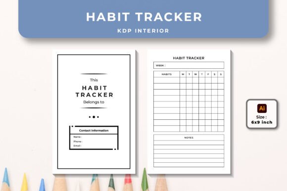 Habit Tracker KDP Interior Graphics