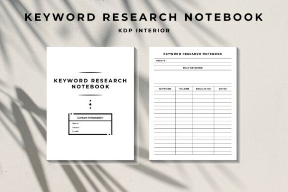 Keyword Research Notebook KDP Interior: Graphics for Real Publishing