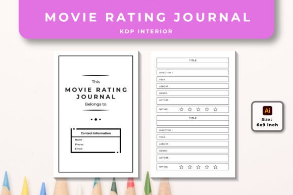 Movie Rating or Review Book KDP Interior Graphics