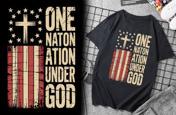 One Nation Ation Under God Graphics for T-Shirt Designs