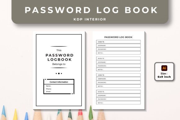 Password Log Book for KDP Interiors