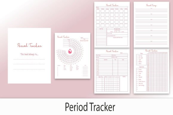 Period Tracker Graphics for Kdp Interiors