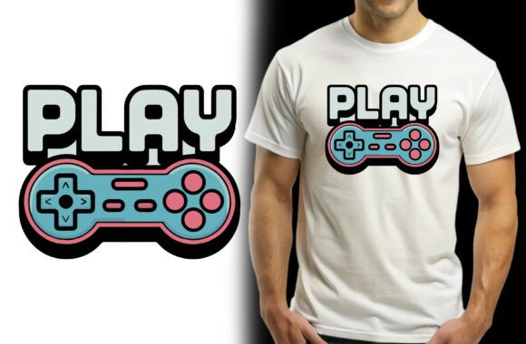 Play Gaming T-Shirt Design: A Graphic Asset for Modern Branding