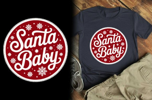 Santa Baby Funny Christmas T-Shirt Graphics